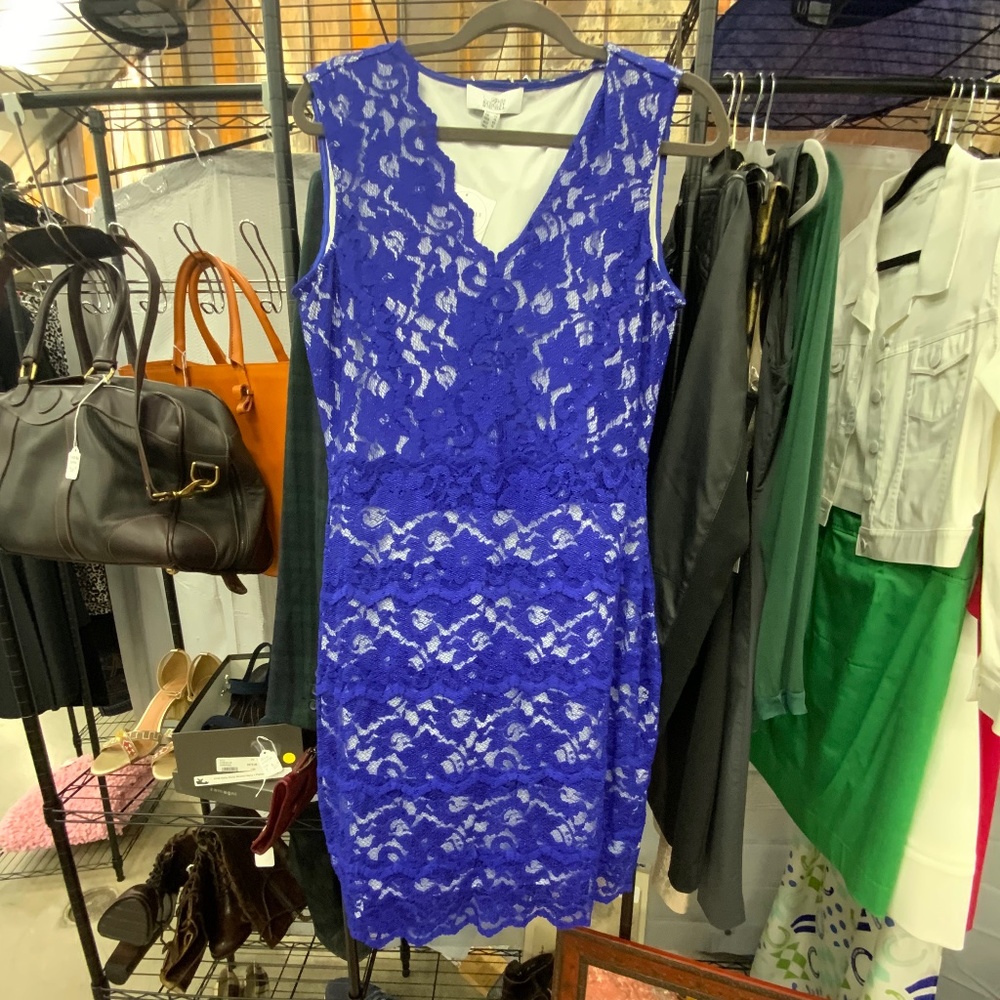 Badgley Mischka Royal Blue Sleeveless DressNever Worn